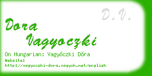 dora vagyoczki business card