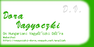 dora vagyoczki business card